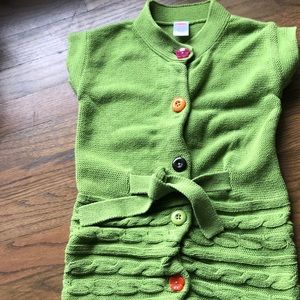 Lime green sweater dress